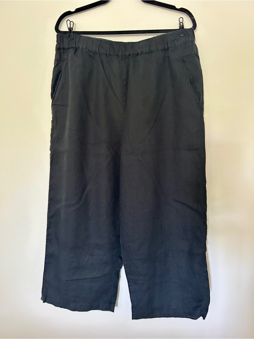 Cynthia Rowley black Wide-Leg Pull-On Pants - Picture 2 of 6